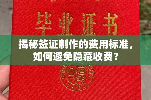 庆城揭秘签证制作的费用标准，如何避免隐藏收费？